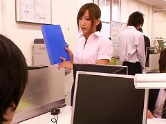 Cute Asian Office Babe Takes A Todger To The Twat Porn Videos