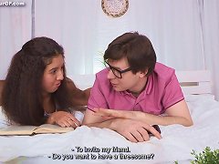 Teen Cutie Fucks Another Guy As Her Nerd Boyfriend Watches Porn Videos